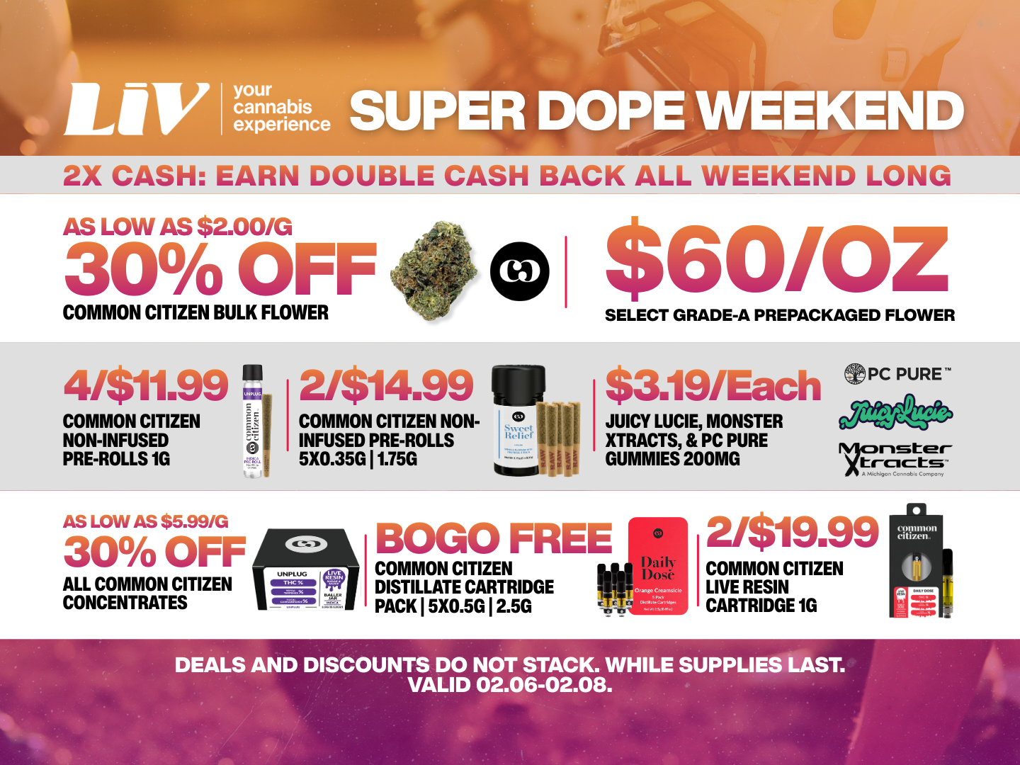 Score with weekend wins on and off the field. Save big on all your favorites. Plus, earn double cash back all weekend long.