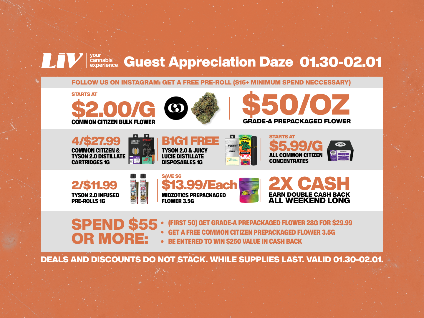 LIV Detroit, Guest Appreciation Daze, Deal Sheet