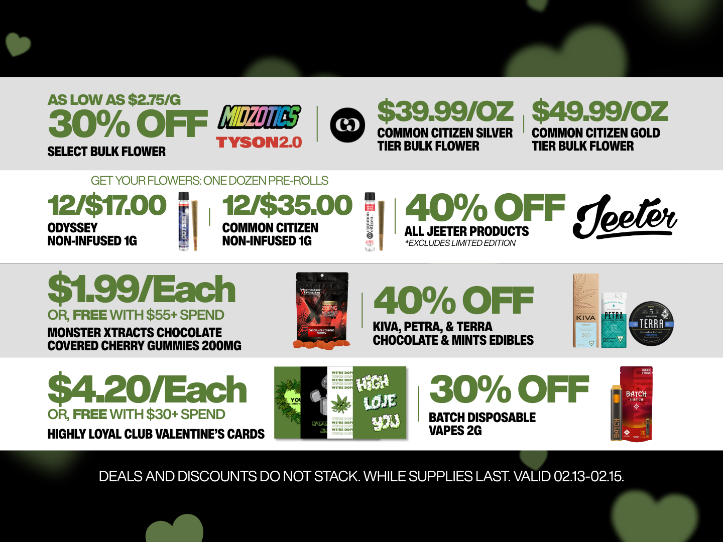 LIV Detroit Valentine's Weekend Deals: Weed Be a Perfect Match 02.13-02.15.