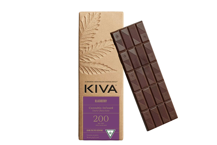 Blackberry Dark Chocolate Bar | 20x10mg | 200mg by Kiva