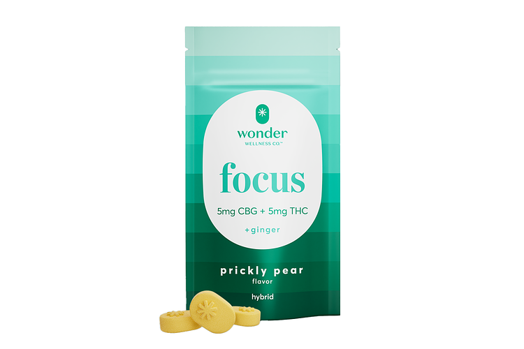 Prickly Pear & Ginger Focus Gummies | 1:1 THC:CBG | 200mg by Wonder