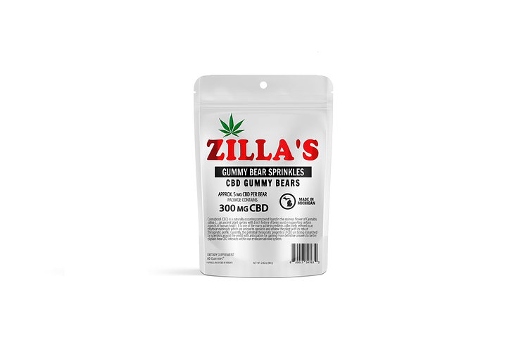Zilla's | Sprinkles Mini Gummy Bears 300mg by Zilla's
