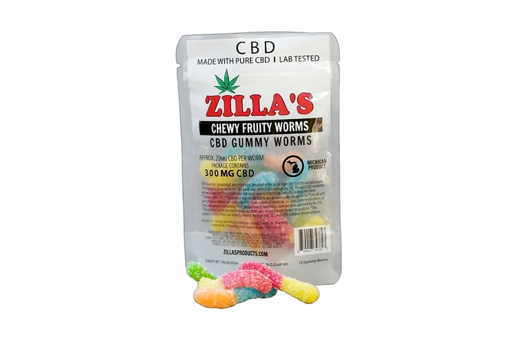 Zilla's | CBD Gummy Worms 300mg by Zilla's