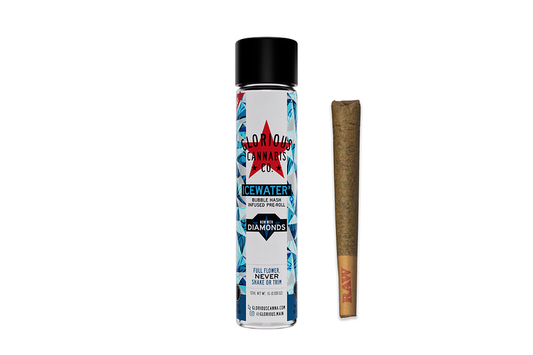 Citrus Bliss Icewater Hash & Diamonds Infused Pre-Roll | 1g by Glorious Cannabis Co.