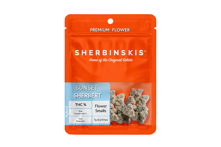 Sunset Sherbert Prepackaged Flower | 7g by Sherbinskis