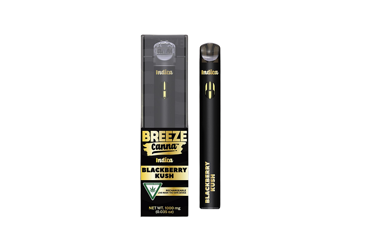 Blackberry Kush Live Resin Disposable Vape | 1g by Breeze