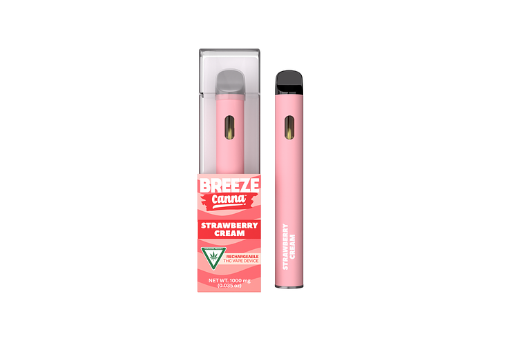 Strawberry Cream Disposable Vape | 1g by Breeze