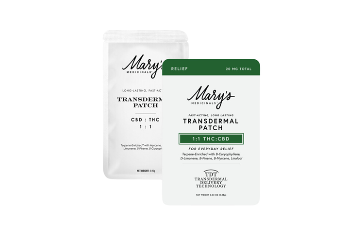Mary's Medicinals | Relief Transdermal Patch | 1:1 THC:CBD | 10mg by Mary's Medicinals