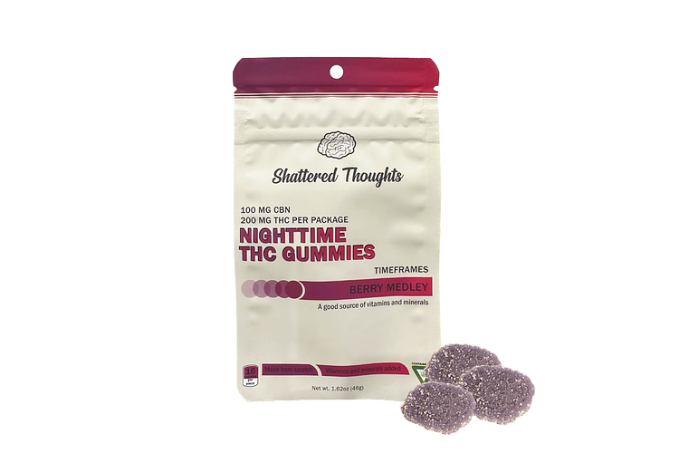 Shattered Thoughts | Berry Medley Nighttime Gummies | 2:1 THC:CBN | 200mg by Shattered Thoughts
