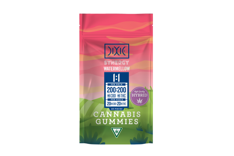 Synergy Watermellow Gummies | 1:1 THC:CBD | 200mg by Dixie