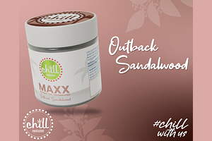 Chill Medicated | Outback Sandalwood | 1:1 THC:CBD Maxx Body Rub | 1000mg by Chill Medicated