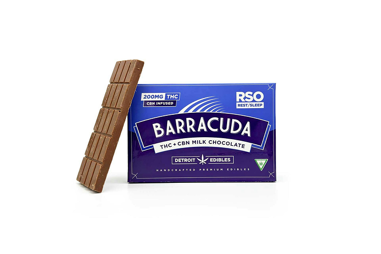Milk Chocolate RSO Rest Barracuda Bar | 4:1 THC:CBN | 200mg by Detroit Edibles