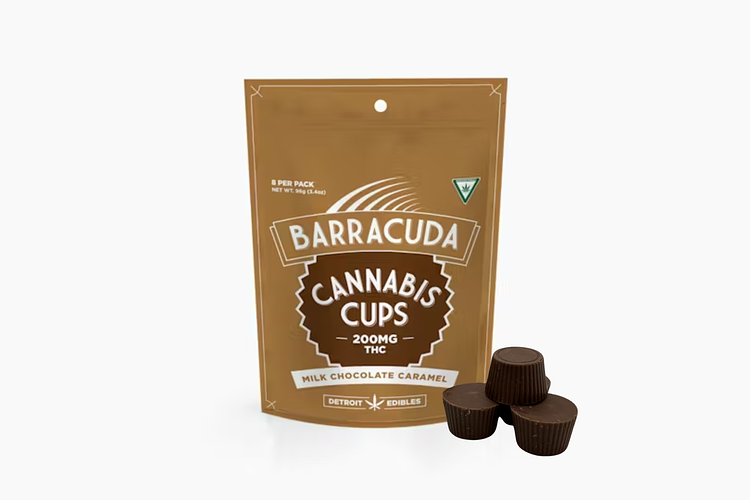 Milk Chocolate Caramel Barracuda Cups | 8x25mg | 200mg by Detroit Edibles
