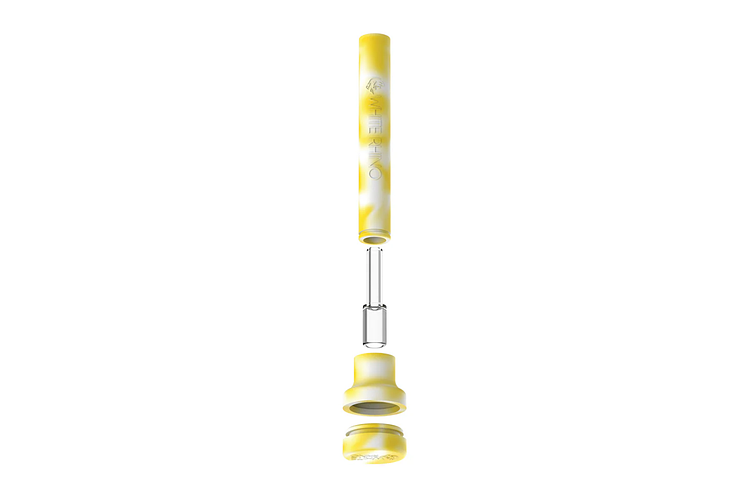 WHITE RHINO | DABTAINER | SILICONE NECTAR COLLECTOR WITH QUARTZ TIP AND STORAGE CAP | ASSORTED COLORS by White Rhino