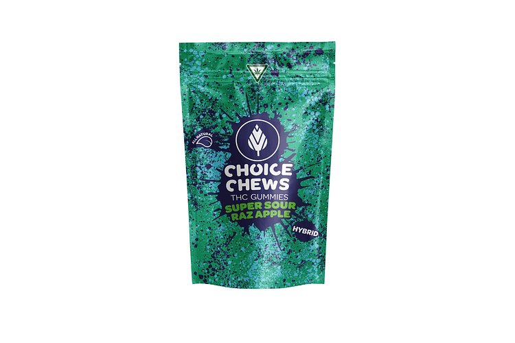 Choice Chews | Super Sour Raz Apple Gummies | 10x20mg | 200mg by Choice