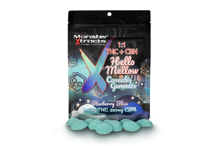 Blueberry Bliss Gummies | 1:1 THC:CBN | 200mg by Monster Xtracts