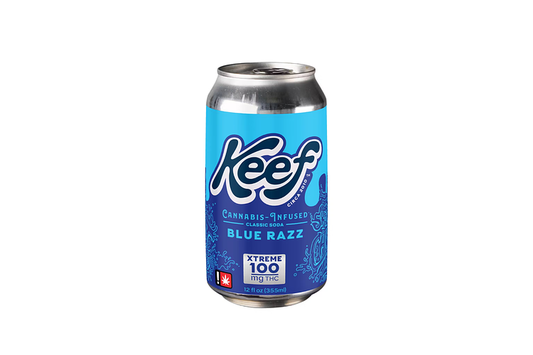 Keef | Blue Razzberry Xtreme THC Soda | 100mg by Keef
