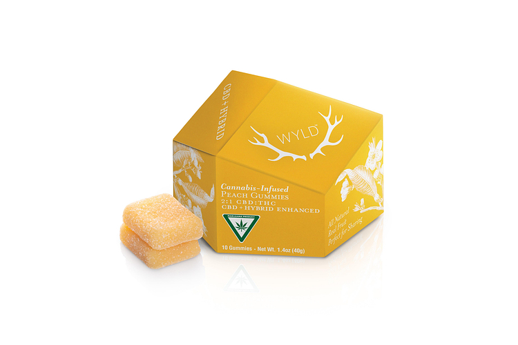 Wyld | Peach Gummies | 2:1 CBD:THC | 50mg by Wyld
