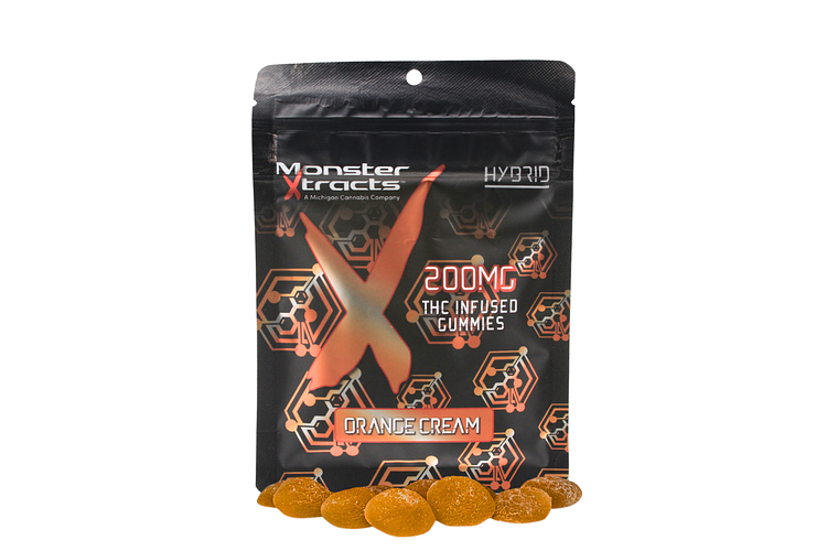 Orange Cream Gummies 10x20mg | 200mg by Monster Xtracts