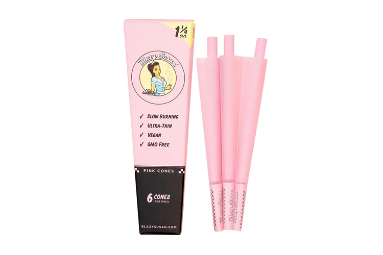 Blazy Susan | Pink Pre Rolled Cones | 1 1/4" | 6pk by Blazy Susan