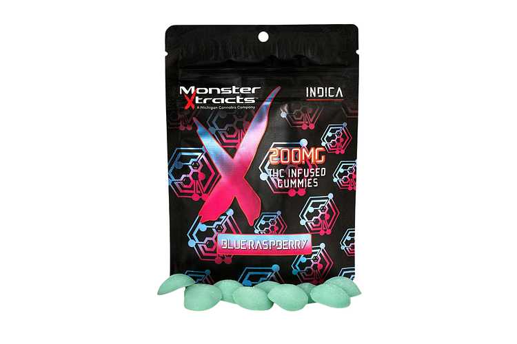 Blue Raspberry Gummies | 10x20mg | 200mg by Monster Xtracts