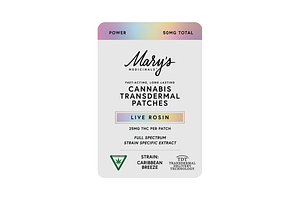 Caribbean Breeze Transdermal Live Rosin Power Patches | 2x25mg | 50mg by Mary's Medicinals