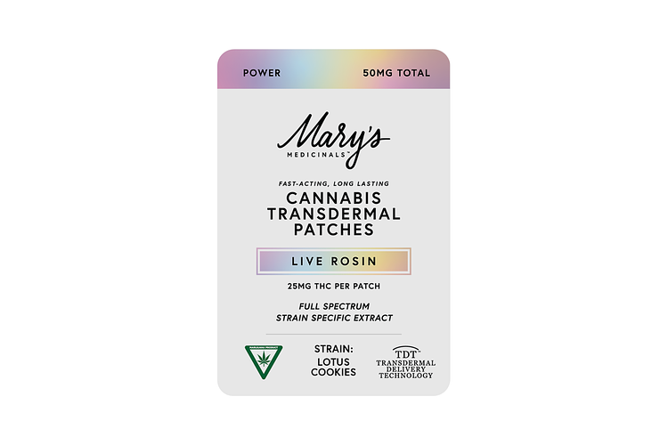 Lotus Cookies Transdermal Live Rosin Power Patches | 2x25mg | 50mg by Mary's Medicinals