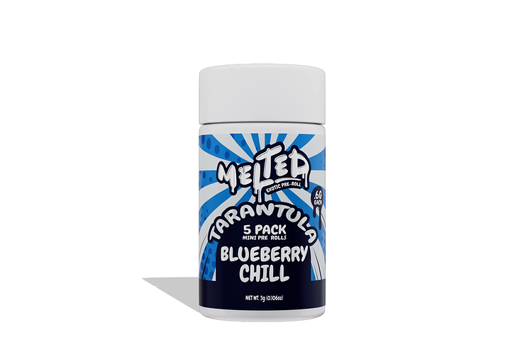 Melted | Blueberry Chill Tarantula Infused Pre-Roll Pack | 5x0.6g | 3g by Melted
