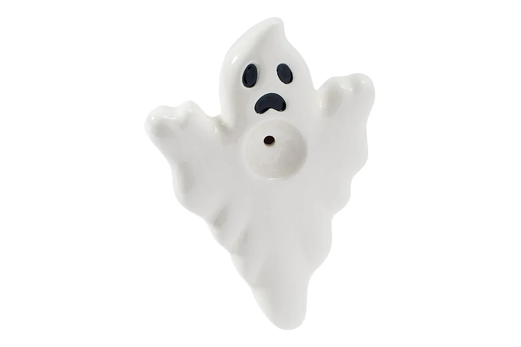 Wacky Bowlz | Ghost Ceramic Pipe | 3.5" by Wacky Bowlz