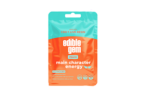 Edible Gem | Peach Main Character Energy Live Resin Gummies | 1:1 THC:CBD | 200mg by Edible Gem