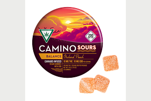 Orchard Peach Sour Gummies | 10:10 THC:CBD | 200mg by Camino