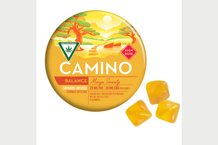 Mango Gummies | 20:20 THC:CBD | 200mg by Camino