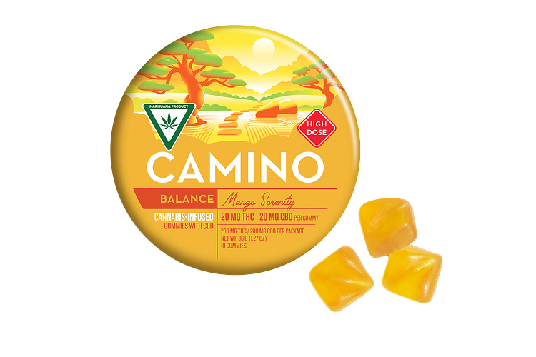 Mango Gummies | 20:20 THC:CBD | 200mg by Camino