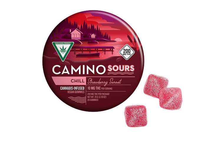 Strawberry Sunset Sour Gummies | 20x10mg | 200mg by Camino