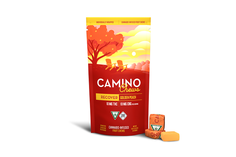 Golden Peach Chews | 10:10 THC:CBG | 200mg by Camino