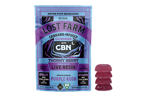 Thorny Berry x Purple Kush Live Resin Gummies | 2:1 THC:CBN | 200mg by Lost Farm