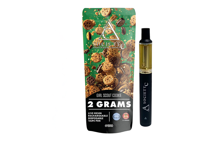 Society C | Girl Scout Cookies Live Resin Disposable Vape | 2g by Society C