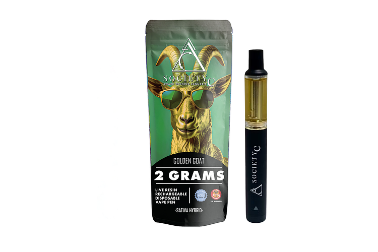 Society C | Golden Goat Live Resin Disposable Vape | 2g by Society C
