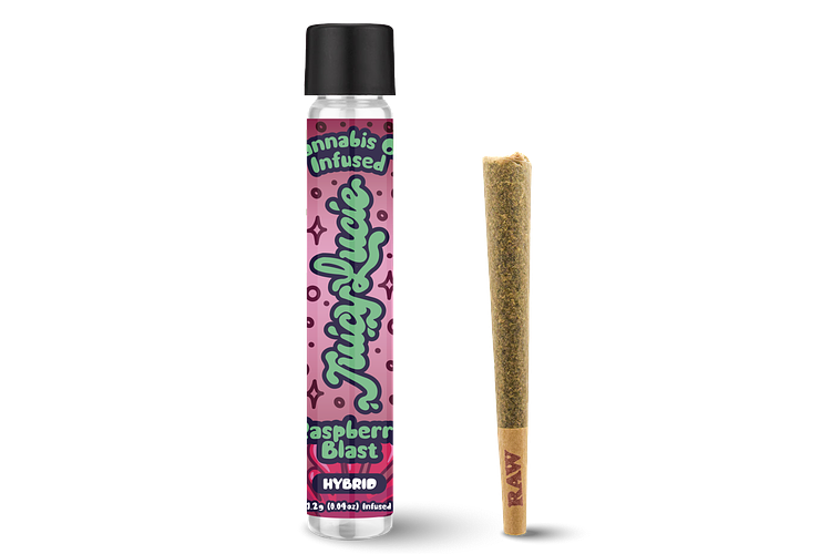 Raspberry Blast Infused Pre-Roll | 1.2g by Juicy Lucie