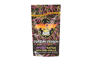 Jungle Juice | Durban Poison Infused Pre-Roll Pack | 14x1g | 14g by Jungle Juice