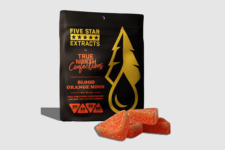 Five Star Extracts | Blood Orange Moon Full Spectrum Gummies | 4x50mg | 200mg by Five Star Extracts