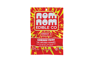 Nom Nom Edibles | Cherry Yuzu Energy Full Spectrum Gummies | 4:1 THC:CBG | 200mg by Nom Nom Edibles