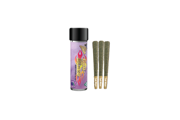 Cali-Blaze | Blueberry Tarantula Infused Pre-Roll Pack | 3x1g | 3g by Cali-Blaze