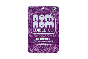 Nom Nom Edibles | Grape Pop Distillate Gummies | 10x20mg | 200mg by Nom Nom Edibles