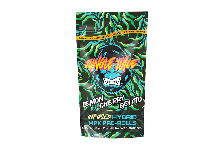 Jungle Juice | Lemon Cherry Gelato Infused Pre-Roll Pack | 14x1g | 14g by Jungle Juice