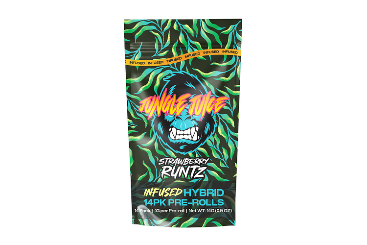 Jungle Juice | Strawberry Runtz Infused Pre-Roll Pack | 14x1g | 14g by Jungle Juice