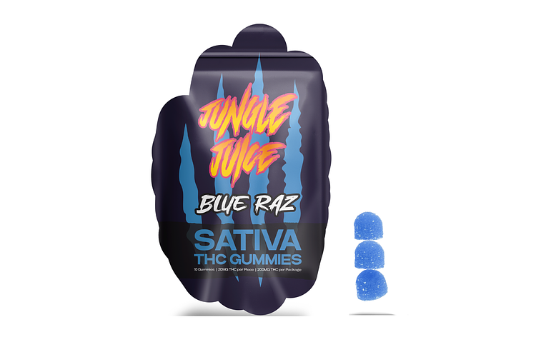 Jungle Juice | Blue Raz Gummies | 10x20mg | 200mg by Jungle Juice