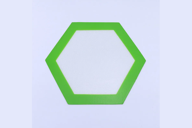 Silicone Non-Stick Hexagon Dab Mat | Assorted Colors | 5" by High Mountain Imports