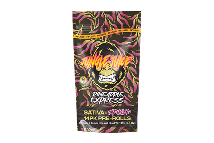 Jungle Juice | Pineapple Express Infused Pre-Roll Pack | 14x1g | 14g by Jungle Juice