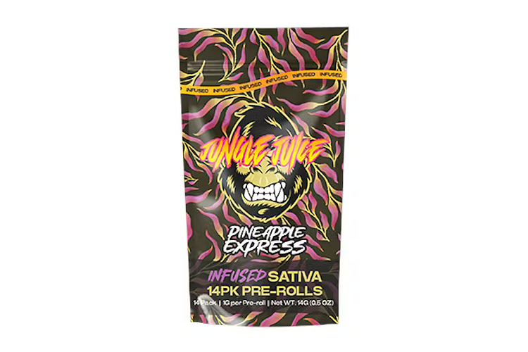 Jungle Juice | Pineapple Express Infused Pre-Roll Pack | 14x1g | 14g by Jungle Juice
